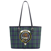 Graham of Montrose Modern Tartan Crest Leather Tote Bag